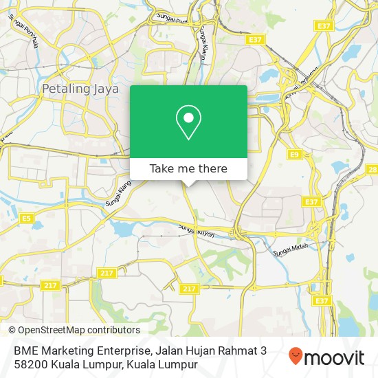 BME Marketing Enterprise, Jalan Hujan Rahmat 3 58200 Kuala Lumpur map