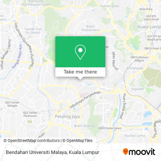 Peta Bendahari Universiti Malaya