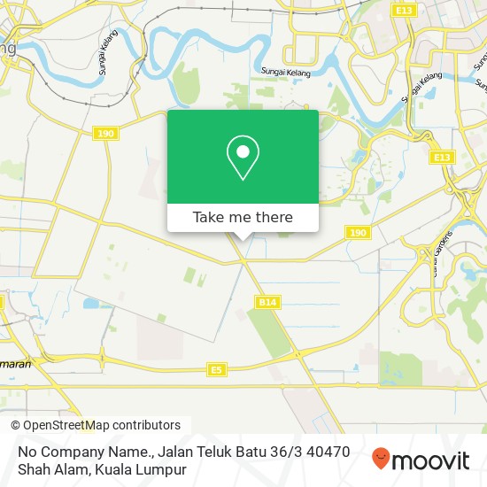 No Company Name., Jalan Teluk Batu 36 / 3 40470 Shah Alam map