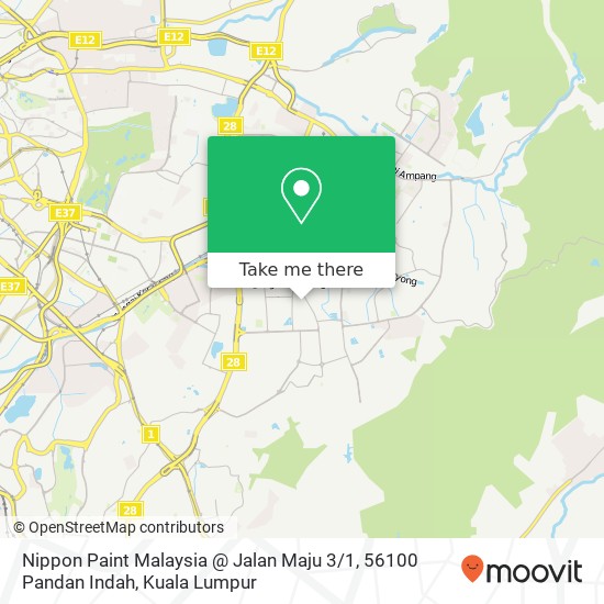 Peta Nippon Paint Malaysia @ Jalan Maju 3 / 1, 56100 Pandan Indah