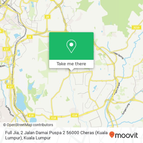 Peta Full Jia, 2 Jalan Damai Puspa 2 56000 Cheras (Kuala Lumpur)