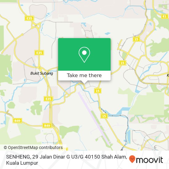 SENHENG, 29 Jalan Dinar G U3 / G 40150 Shah Alam map