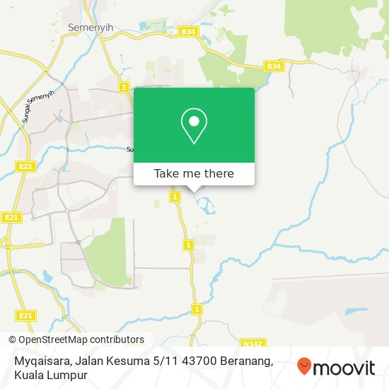 Peta Myqaisara, Jalan Kesuma 5 / 11 43700 Beranang