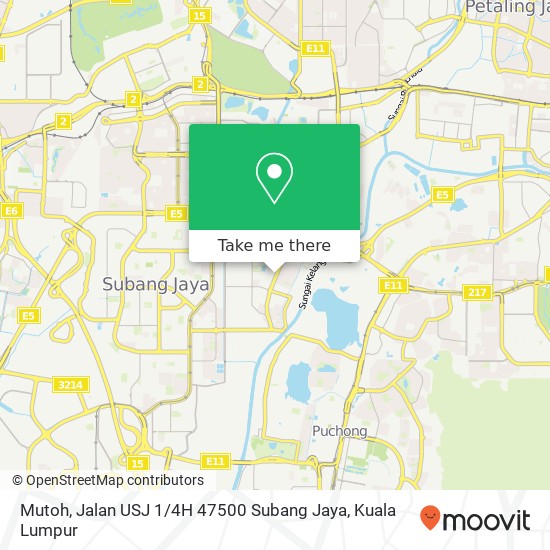 Peta Mutoh, Jalan USJ 1 / 4H 47500 Subang Jaya
