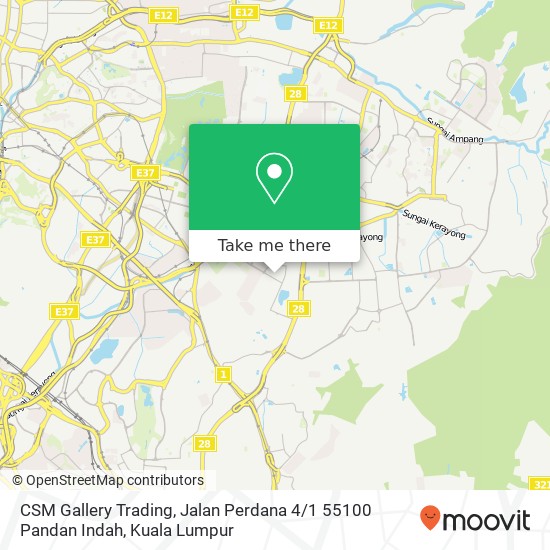 CSM Gallery Trading, Jalan Perdana 4 / 1 55100 Pandan Indah map