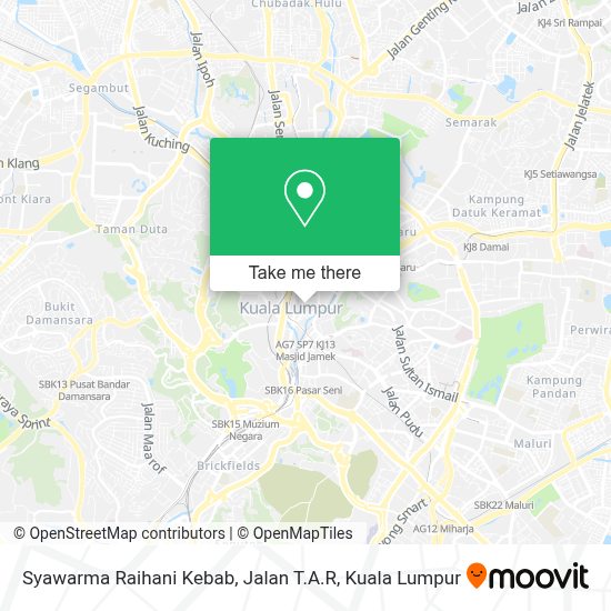 How To Get To Syawarma Raihani Kebab Jalan T A R In Kuala Lumpur By Bus Mrt Lrt Or Train