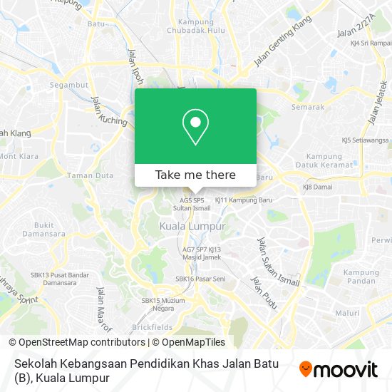 Sekolah Kebangsaan Pendidikan Khas Jalan Batu map