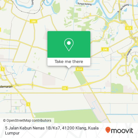 Peta 5 Jalan Kebun Nenas 1B / Ks7, 41200 Klang