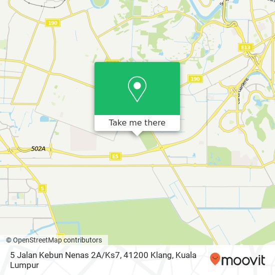 Peta 5 Jalan Kebun Nenas 2A / Ks7, 41200 Klang