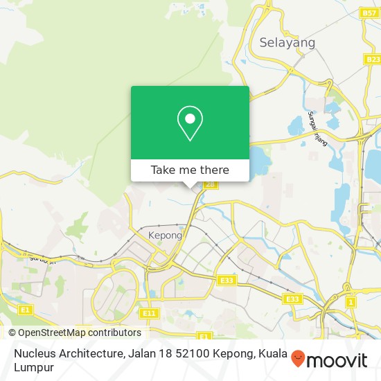 Nucleus Architecture, Jalan 18 52100 Kepong map