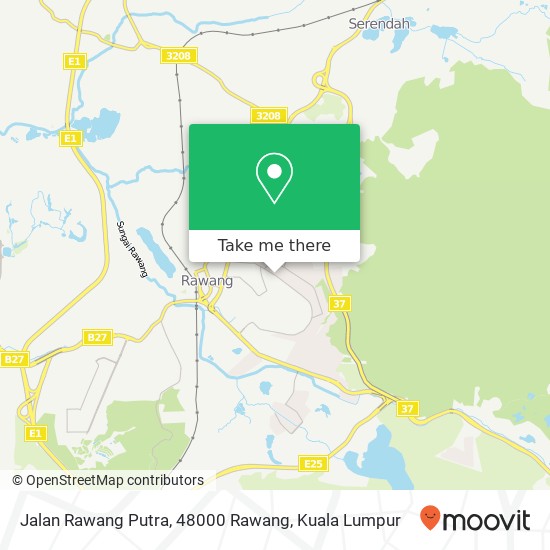 Peta Jalan Rawang Putra, 48000 Rawang