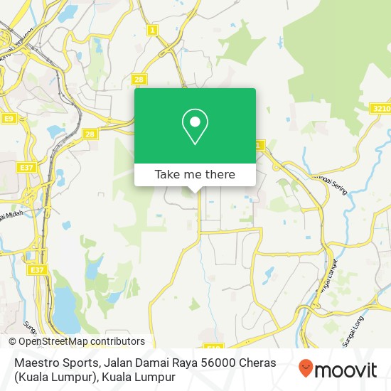 Maestro Sports, Jalan Damai Raya 56000 Cheras (Kuala Lumpur) map