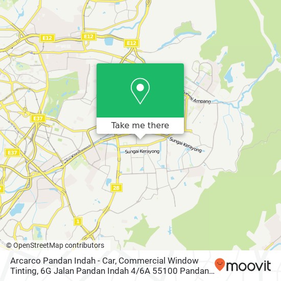 Arcarco Pandan Indah - Car, Commercial Window Tinting, 6G Jalan Pandan Indah 4 / 6A 55100 Pandan Indah map