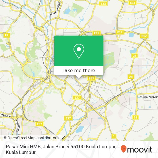 Pasar Mini HMB, Jalan Brunei 55100 Kuala Lumpur map