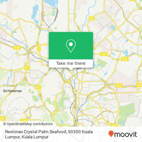 Peta Restoran Crystal Palm Seafood, 50300 Kuala Lumpur