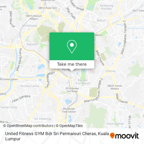 United Fitness GYM Bdr Sri Permaisuri Cheras map