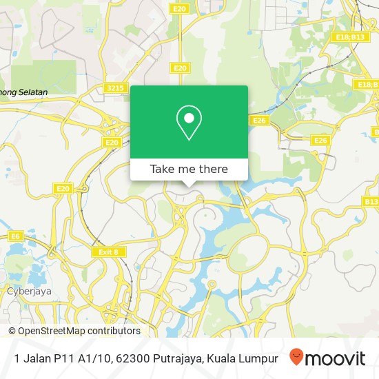 Peta 1 Jalan P11 A1 / 10, 62300 Putrajaya