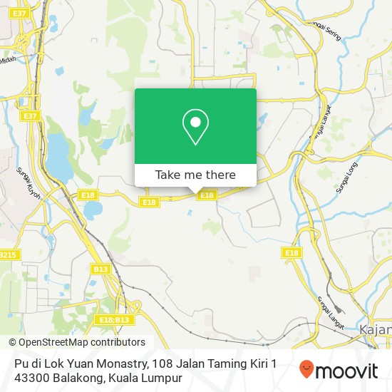 Pu di Lok Yuan Monastry, 108 Jalan Taming Kiri 1 43300 Balakong map