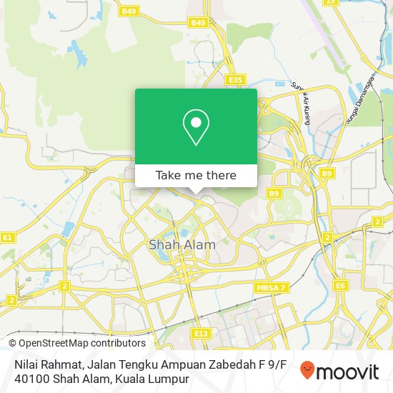 Nilai Rahmat, Jalan Tengku Ampuan Zabedah F 9 / F 40100 Shah Alam map