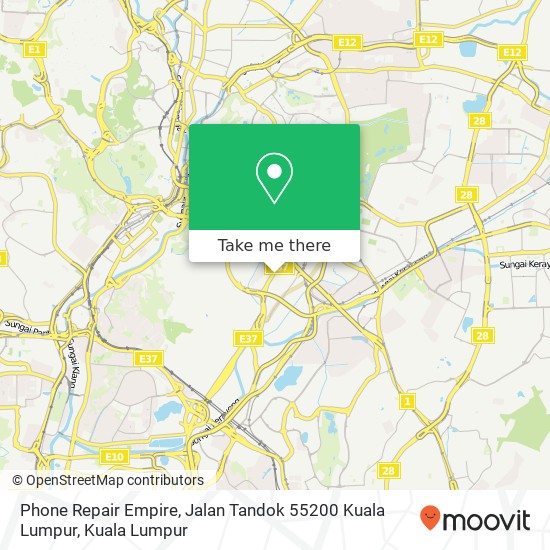 Peta Phone Repair Empire, Jalan Tandok 55200 Kuala Lumpur