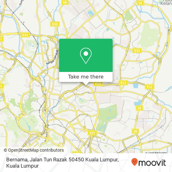 Bernama, Jalan Tun Razak 50450 Kuala Lumpur map