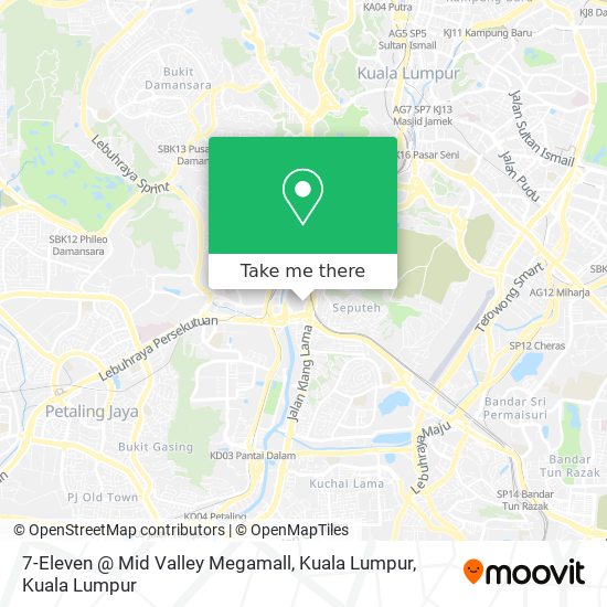 Peta 7-Eleven @ Mid Valley Megamall, Kuala Lumpur