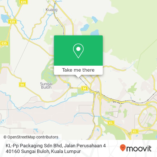 Peta KL-Pp Packaging Sdn Bhd, Jalan Perusahaan 4 40160 Sungai Buloh