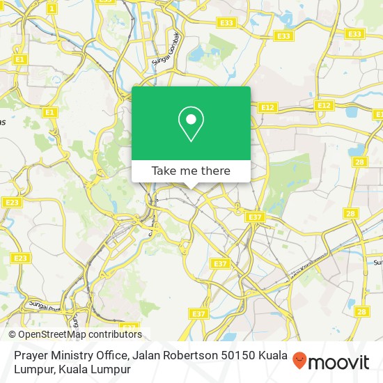 Prayer Ministry Office, Jalan Robertson 50150 Kuala Lumpur map