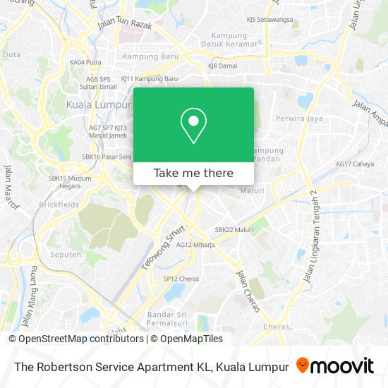 The Robertson Service Apartment KL map
