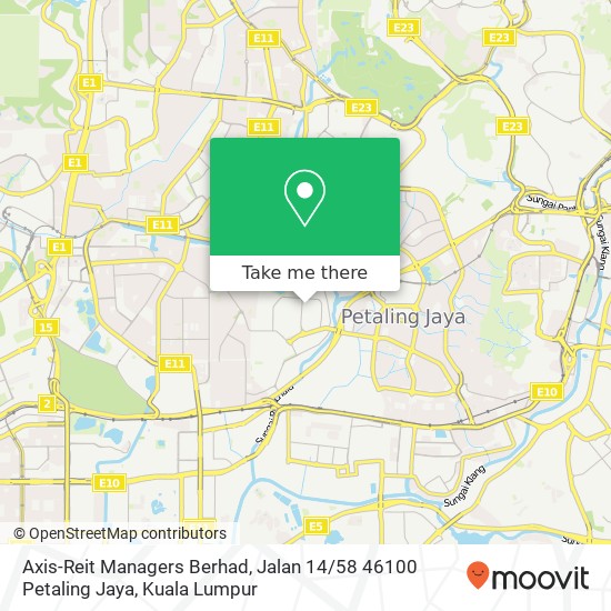 Axis-Reit Managers Berhad, Jalan 14 / 58 46100 Petaling Jaya map