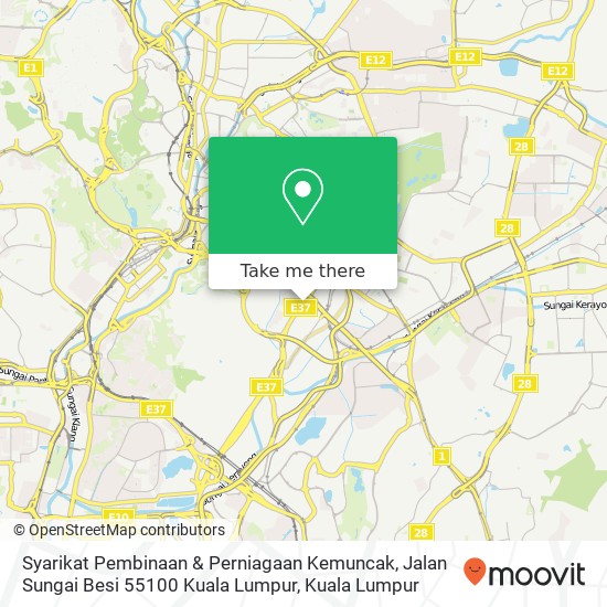 Syarikat Pembinaan & Perniagaan Kemuncak, Jalan Sungai Besi 55100 Kuala Lumpur map