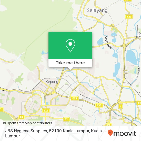 JBS Hygiene Supplies, 52100 Kuala Lumpur map