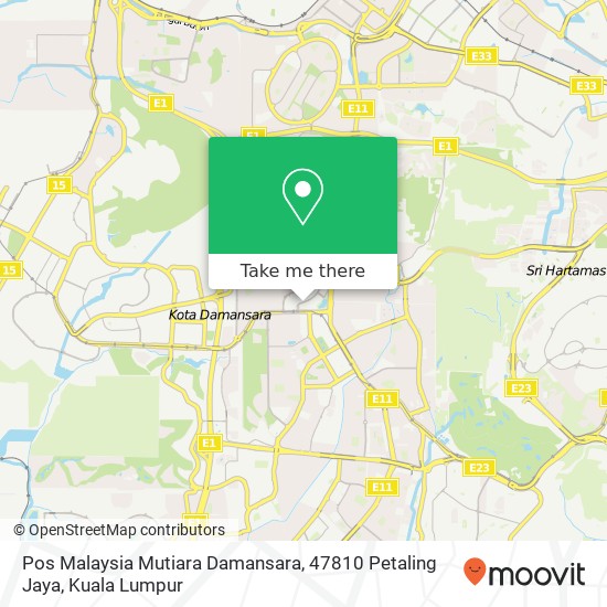 Peta Pos Malaysia Mutiara Damansara, 47810 Petaling Jaya