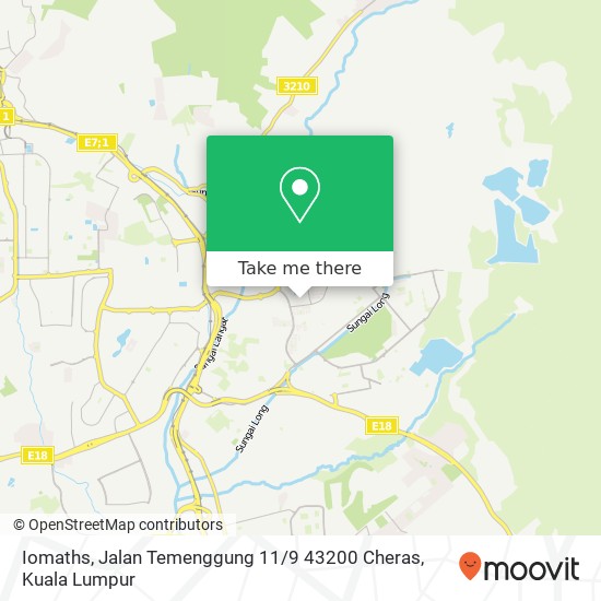 Peta Iomaths, Jalan Temenggung 11 / 9 43200 Cheras