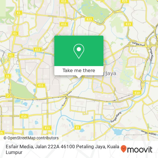 Esfair Media, Jalan 222A 46100 Petaling Jaya map