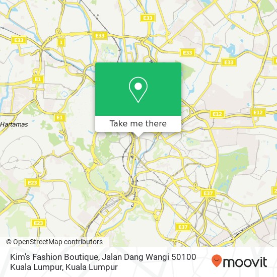 Kim's Fashion Boutique, Jalan Dang Wangi 50100 Kuala Lumpur map