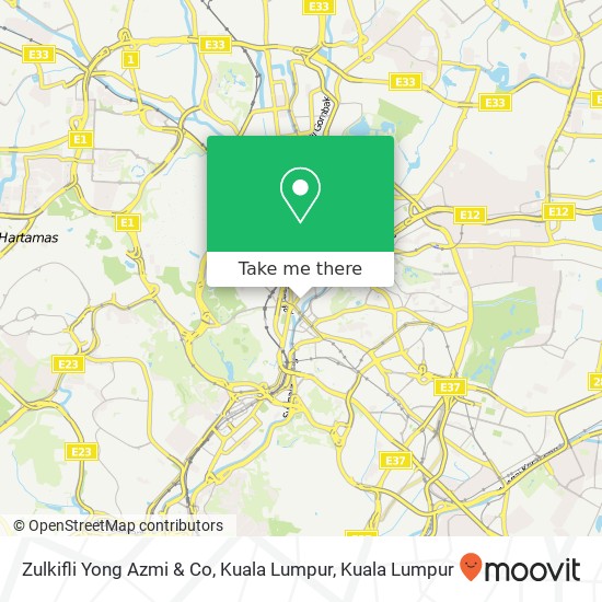 Zulkifli Yong Azmi & Co, Kuala Lumpur map