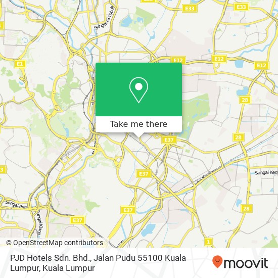Peta PJD Hotels Sdn. Bhd., Jalan Pudu 55100 Kuala Lumpur