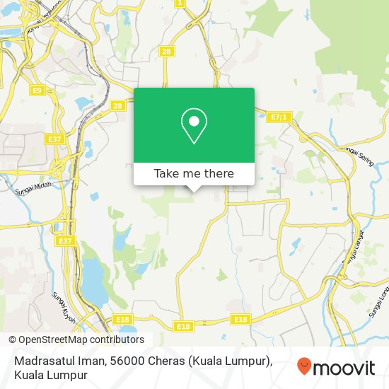 Madrasatul Iman, 56000 Cheras (Kuala Lumpur) map