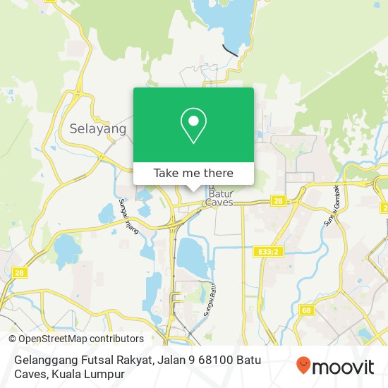 Gelanggang Futsal Rakyat, Jalan 9 68100 Batu Caves map