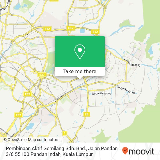Pembinaan Aktif Gemilang Sdn. Bhd., Jalan Pandan 3 / 6 55100 Pandan Indah map