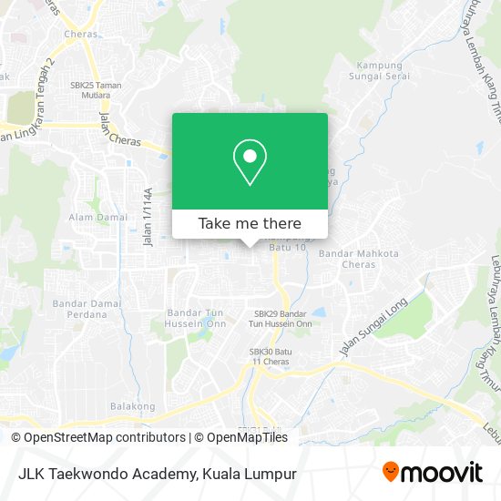 Peta JLK Taekwondo Academy