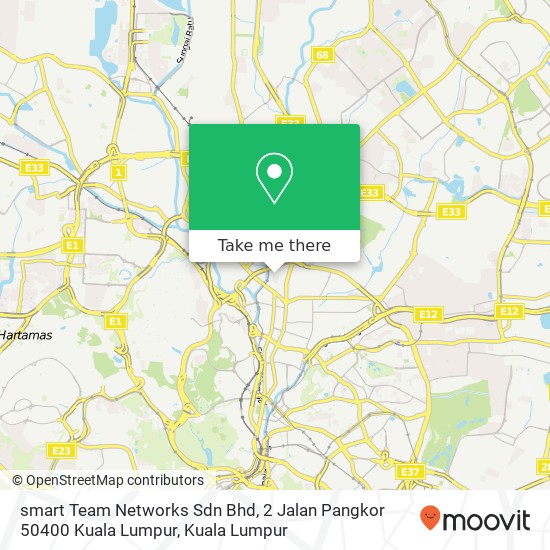 Peta smart Team Networks Sdn Bhd, 2 Jalan Pangkor 50400 Kuala Lumpur