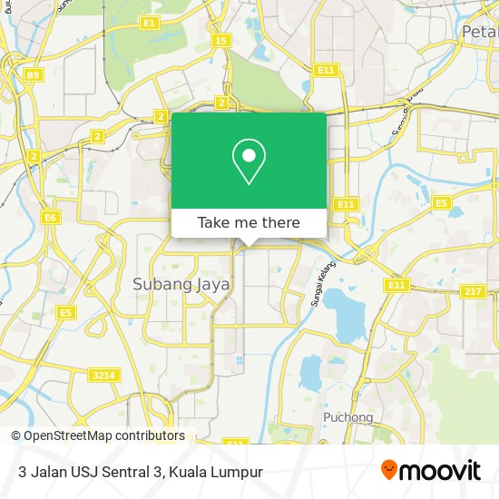 3 Jalan USJ Sentral 3 map