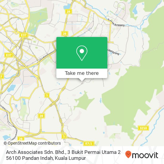 Arch Associates Sdn. Bhd., 3 Bukit Permai Utama 2 56100 Pandan Indah map