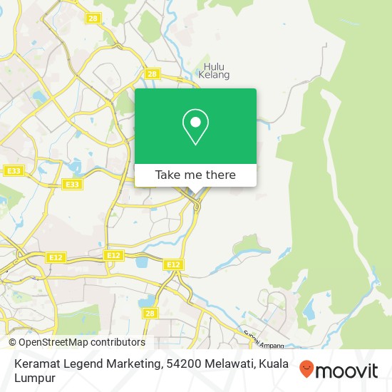 Peta Keramat Legend Marketing, 54200 Melawati