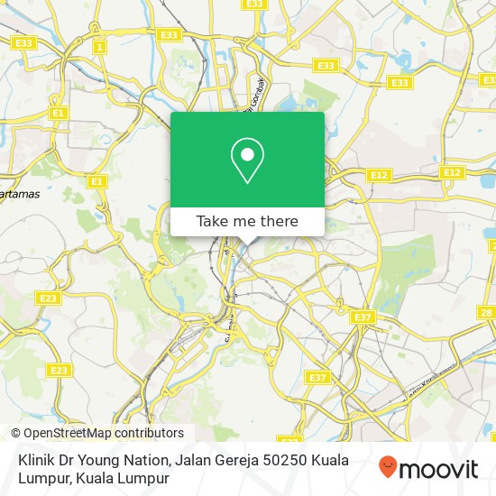 Klinik Dr Young Nation, Jalan Gereja 50250 Kuala Lumpur map