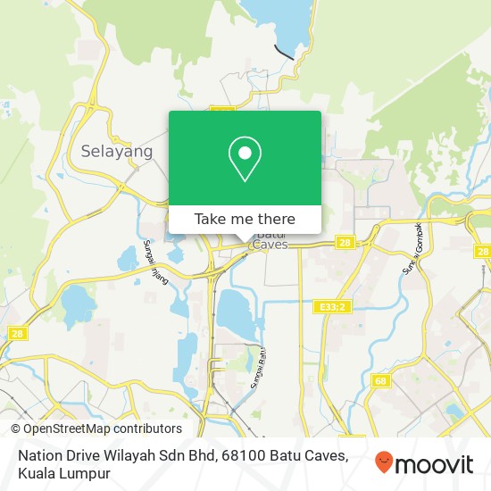 Peta Nation Drive Wilayah Sdn Bhd, 68100 Batu Caves