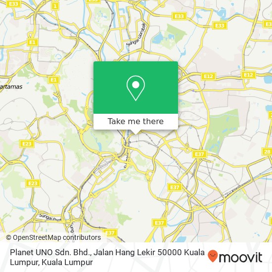 Peta Planet UNO Sdn. Bhd., Jalan Hang Lekir 50000 Kuala Lumpur
