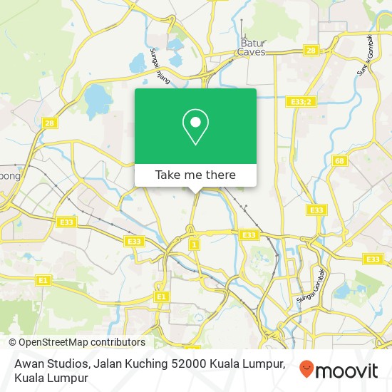 Peta Awan Studios, Jalan Kuching 52000 Kuala Lumpur